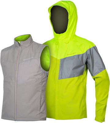 Endura Urban Luminite 3 in 1 WP Jacket II - Hi Viz Yellow - XXL, Hi Viz Yellow